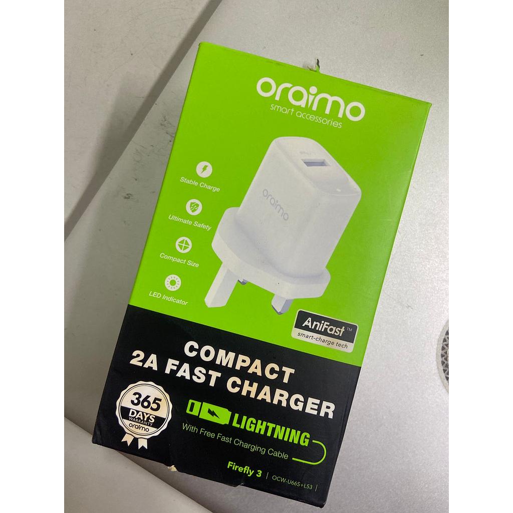 Adapter with USB port+ Lightening data cable