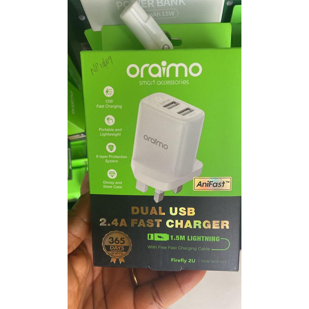 Adapters + Lightening Cable + 2usb port